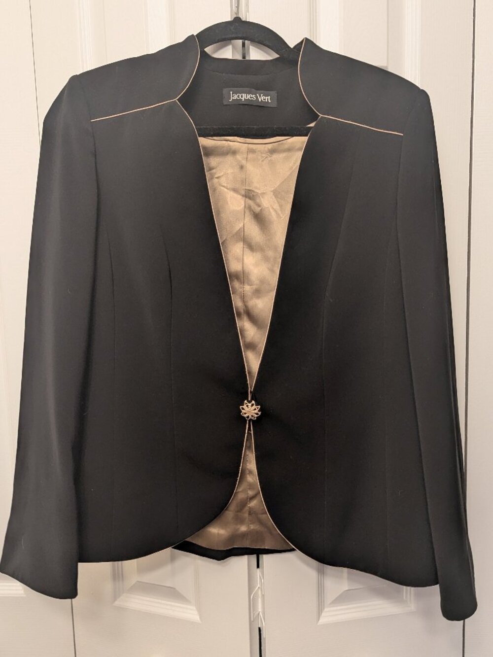 Jacques Vert Black Blazer with Tailored Fit Size 12